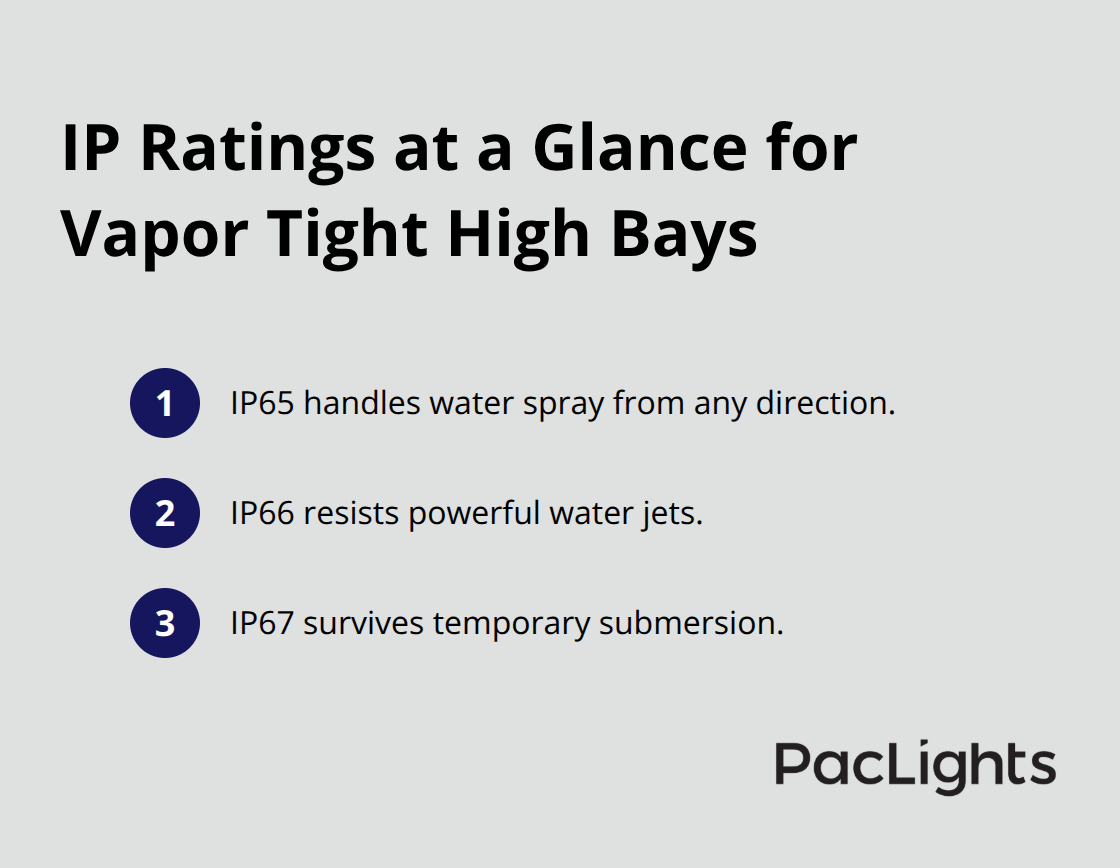 Quick guide to IP65, IP66, and IP67 protection levels for U.S. facility managers - vapor tight high bay