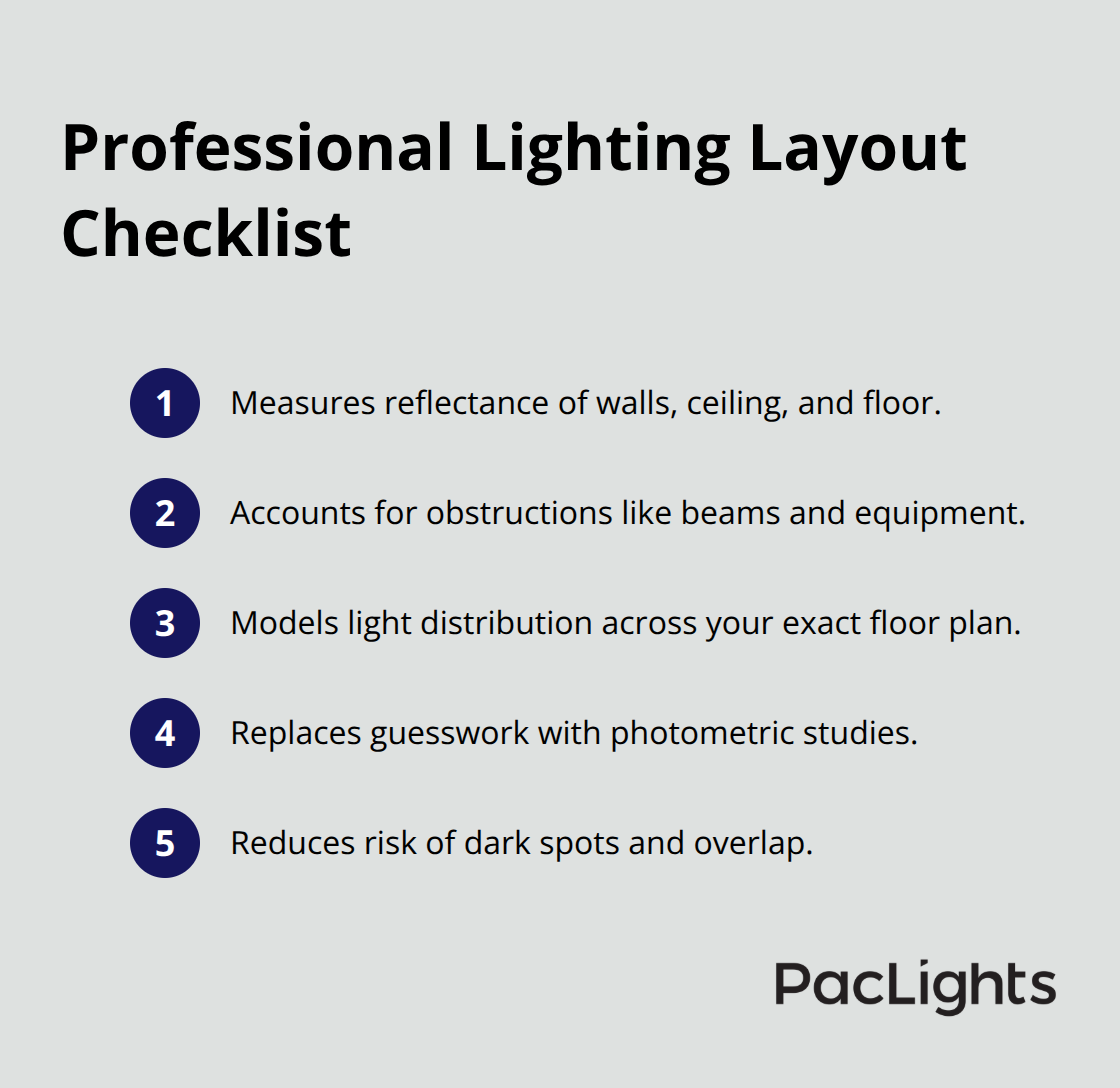 What a proper photometric layout includes