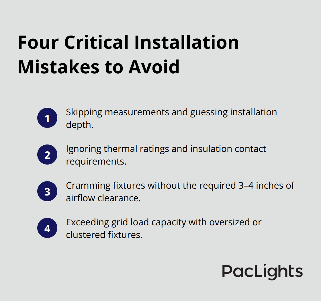 List of four common wafer downlight depth mistakes installers should avoid - Wafer installation depth