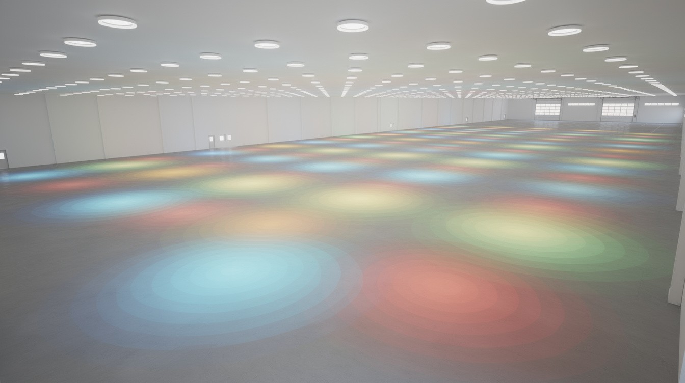 Wafer Downlight Distribution Patterns for Even Warehouse Illumination
