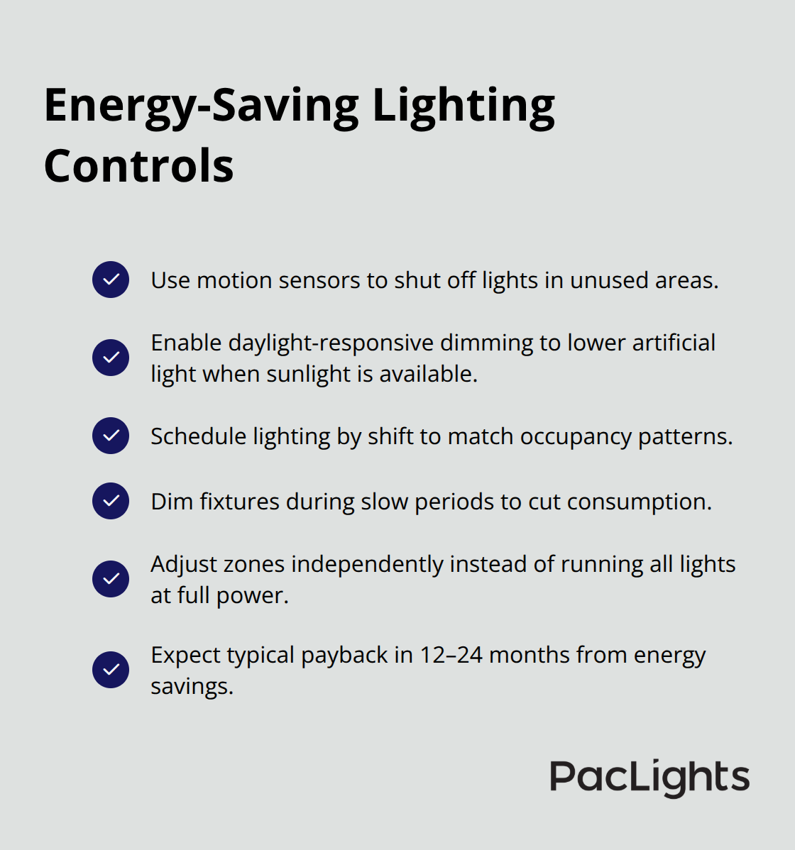Key lighting control strategies that reduce warehouse energy waste. - warehouse lighting design tips