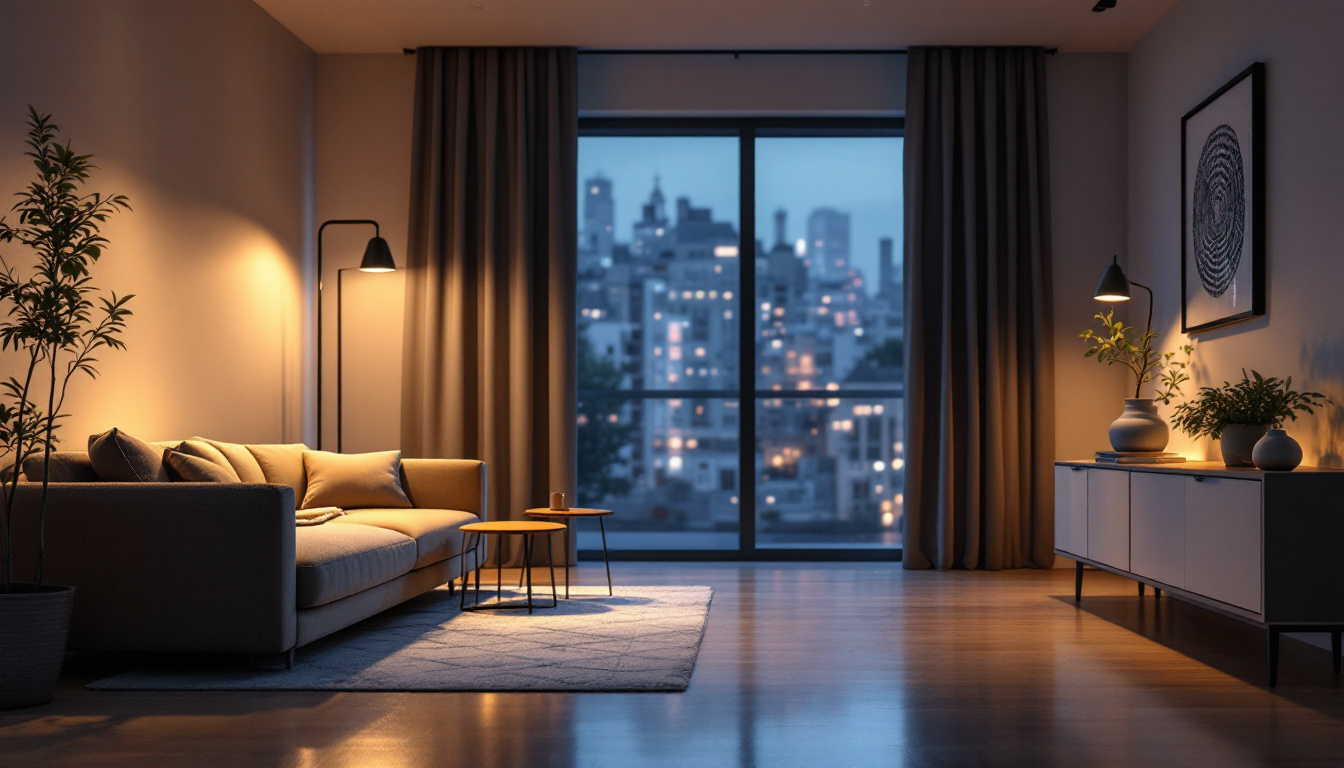 A photograph of a modern indoor motion sensor light in action