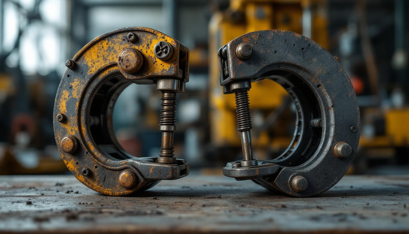 A photograph of a vintage and a modern cable puller side by side