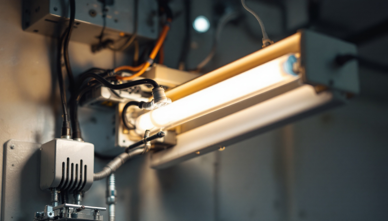 A photograph of capture a photograph of a fluorescent lamp ballast