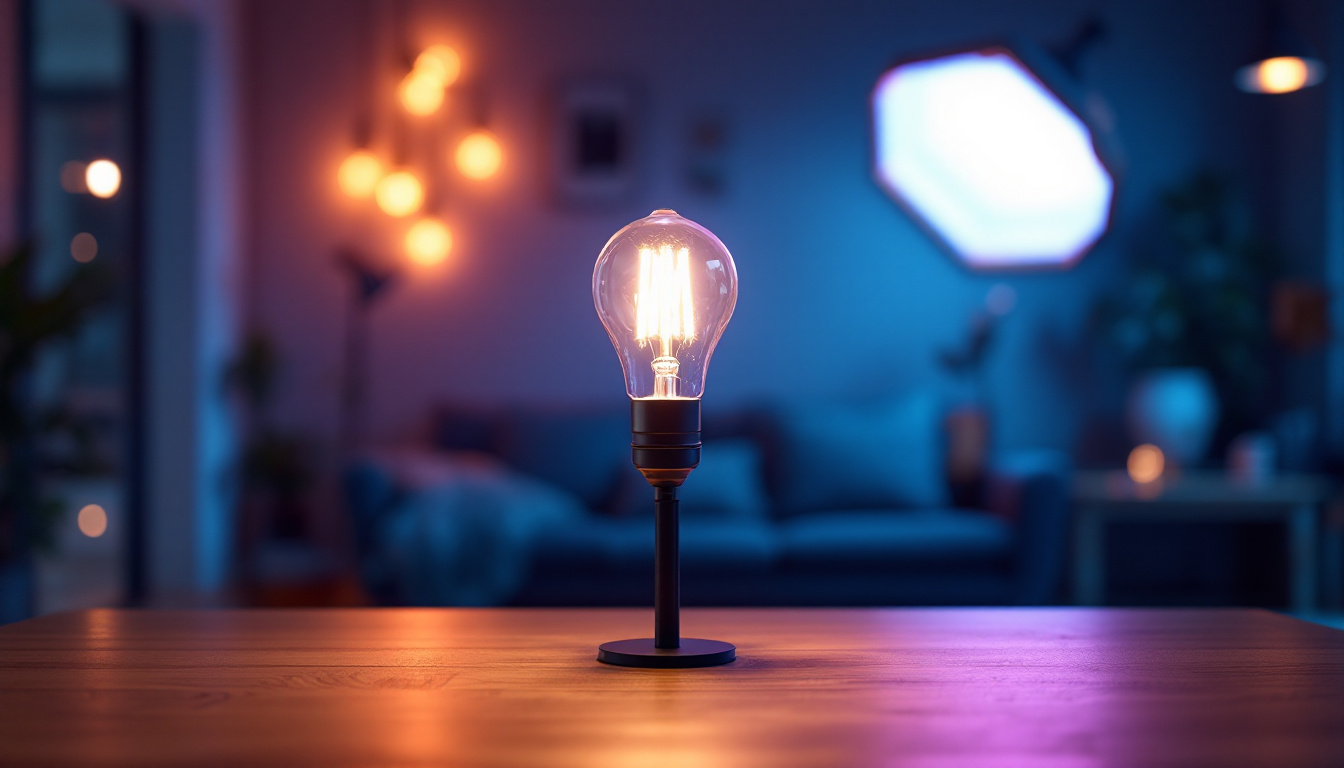 A photograph of capture a photograph of a modern lighting setup featuring t12 bulbs in a stylish interior space