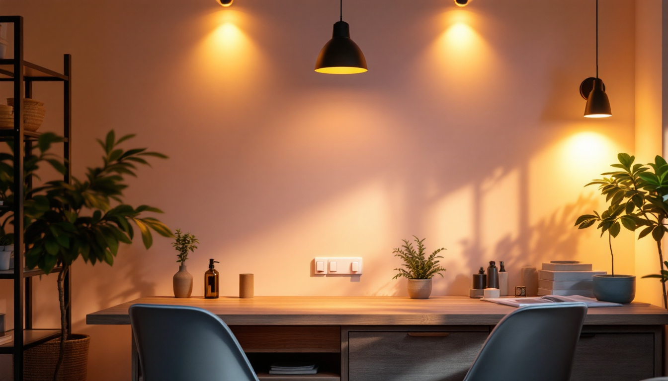 A photograph of a beautifully illuminated room showcasing a well-thought-out lighting plan