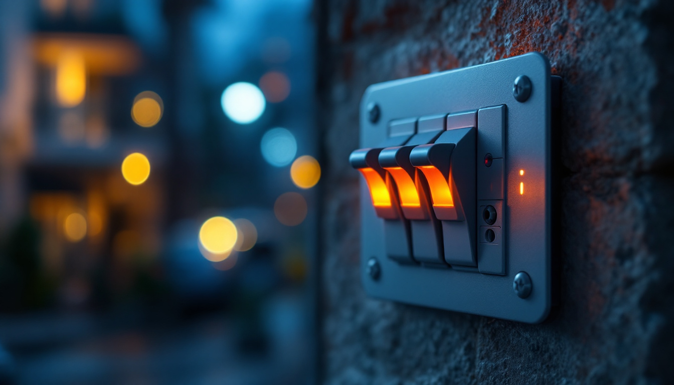 A photograph of a close-up of a 3 pole switch in use within a diverse range of applications