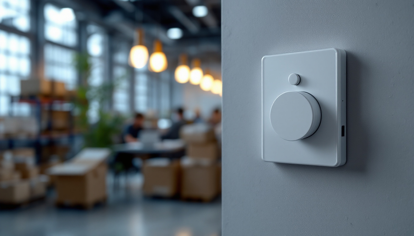 A photograph of a lamp timer switch being used in an industrial or commercial setting