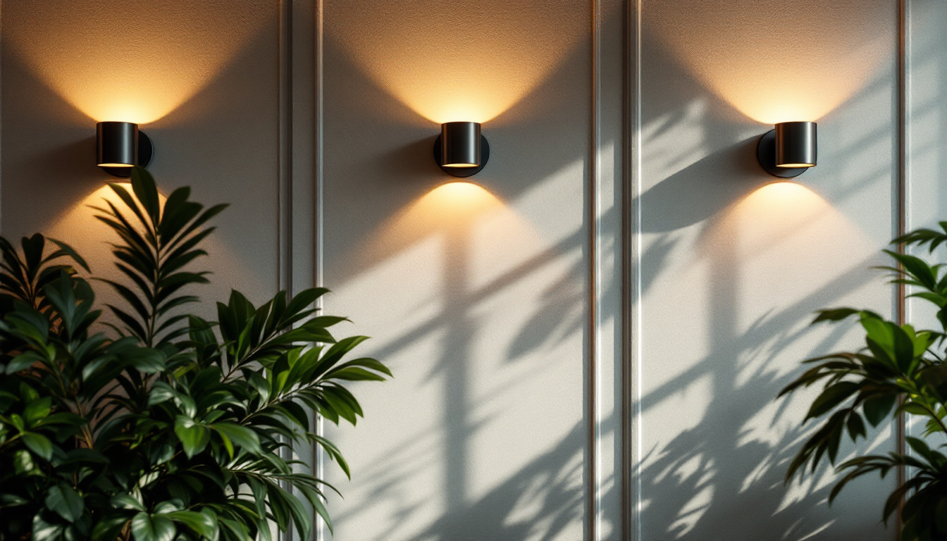 A photograph of a beautifully designed indoor space featuring strategically placed wall sconces that highlight the ambiance and functionality of the room