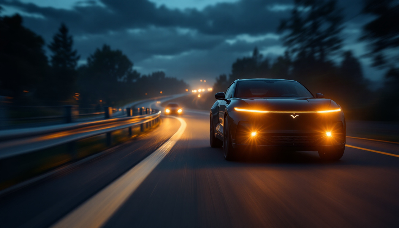 A photograph of a sleek