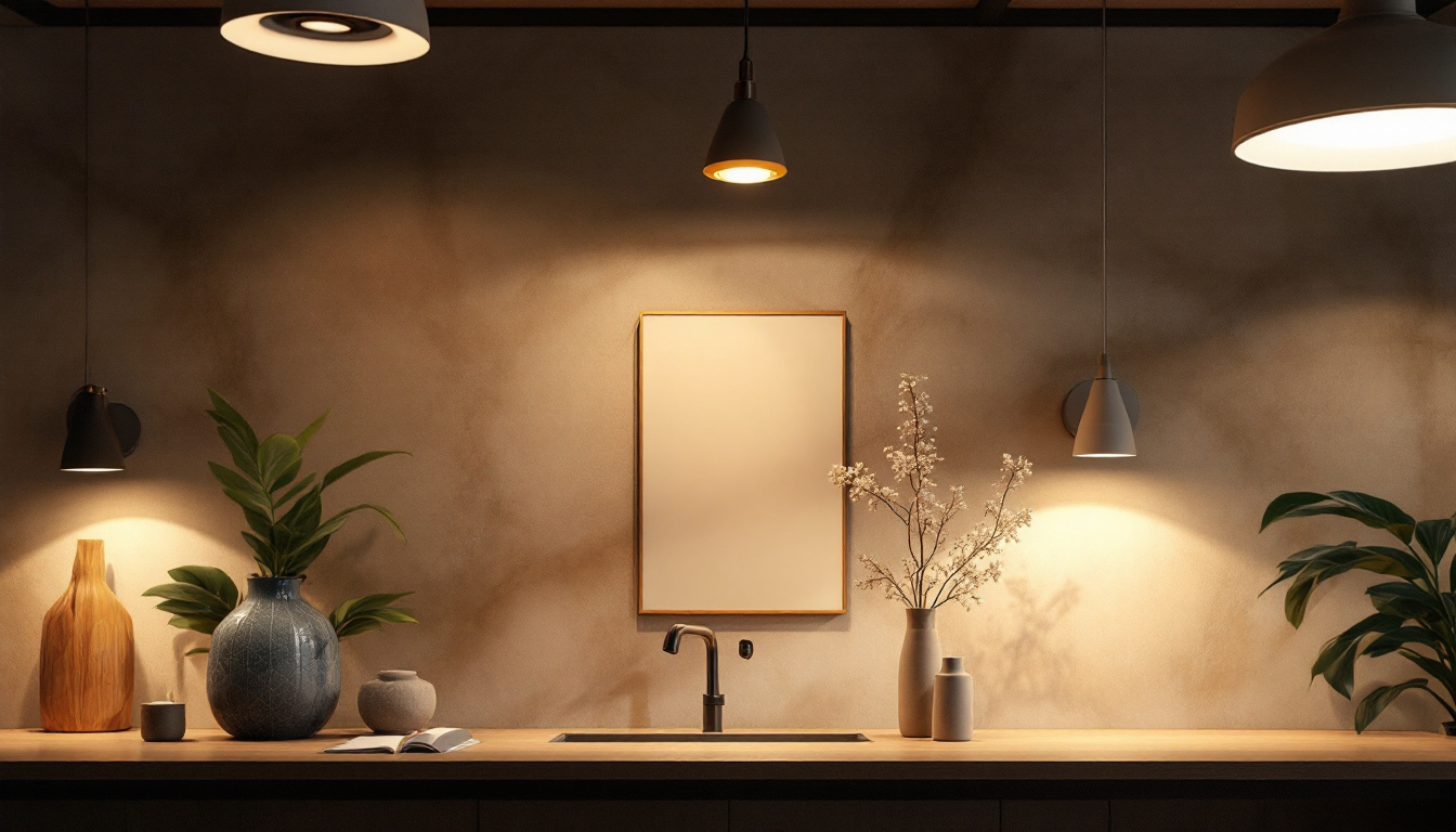 A photograph of a beautifully designed room featuring various flush light fixtures in action