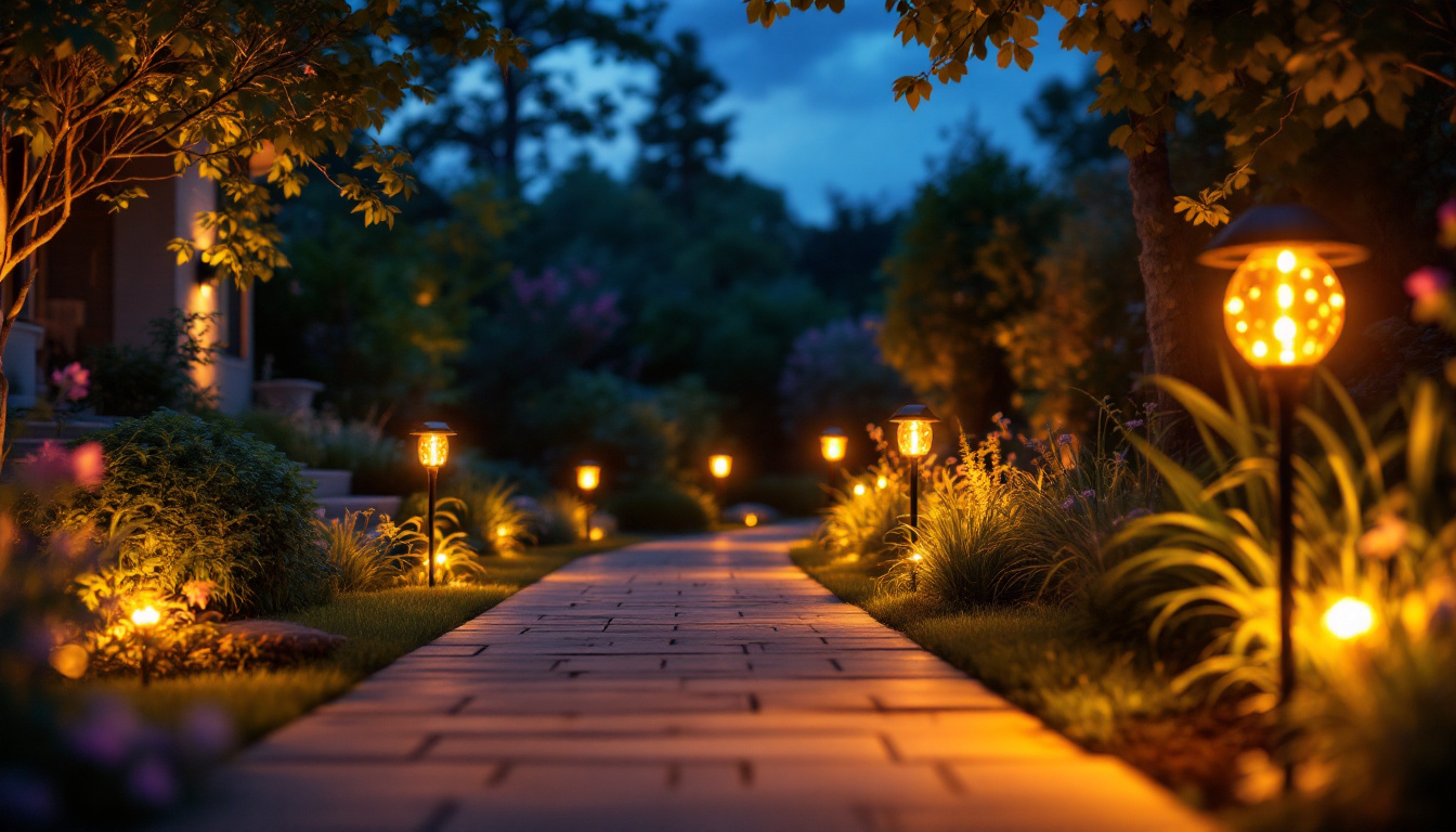 A photograph of a beautifully illuminated outdoor space at dusk