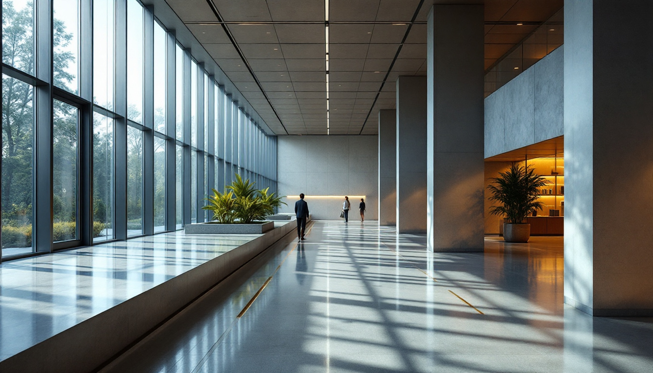 A photograph of a modern architectural space that showcases innovative lighting designs