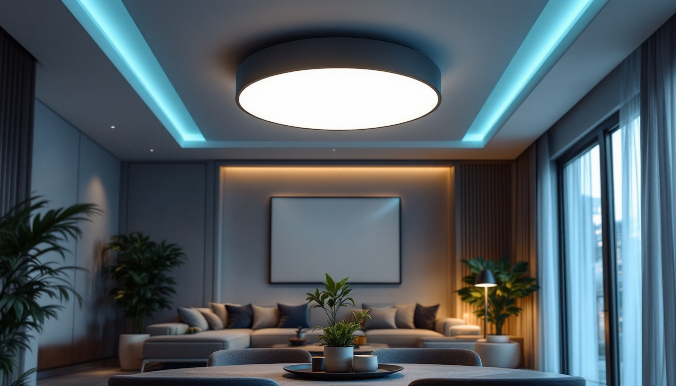 A photograph of a beautifully designed flush mount ceiling fixture in a well-lit