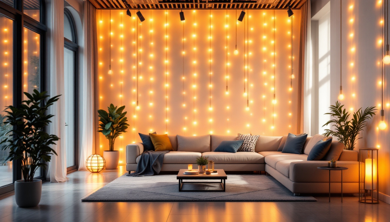 A photograph of a beautifully illuminated indoor space that showcases the warm