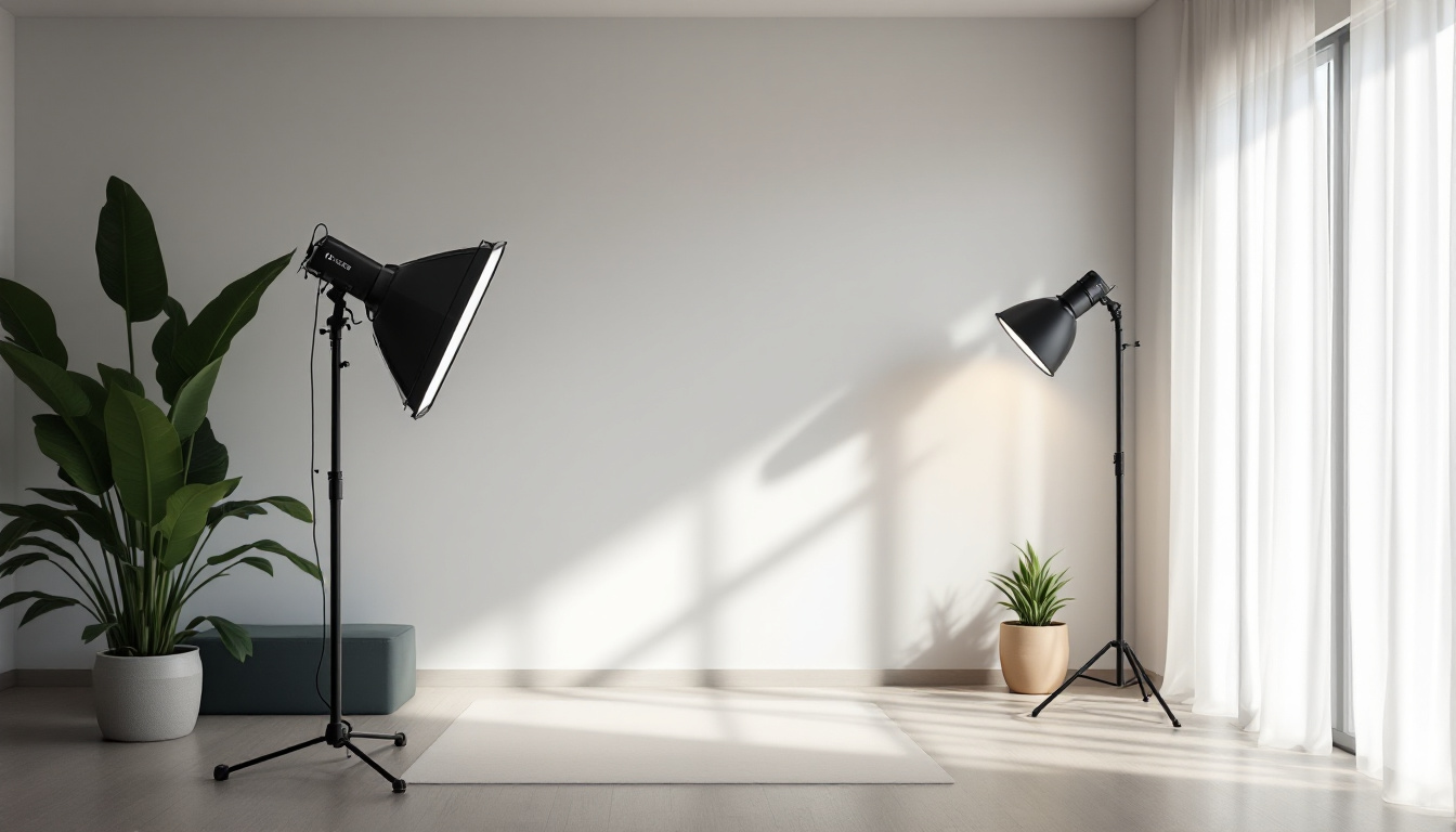 A photograph of capture a photograph of a well-lit interior space showcasing various led lighting solutions in action