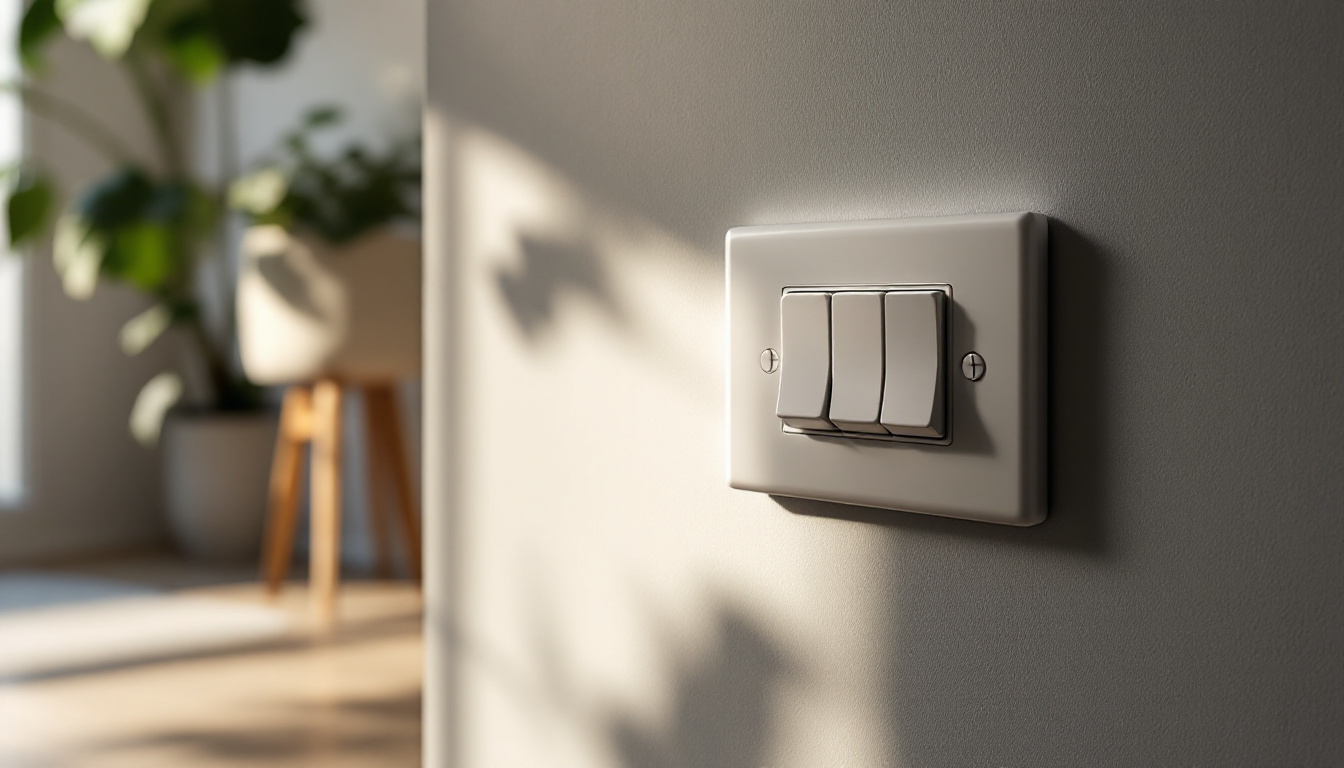 A photograph of a three-way switch installation in a well-lit room
