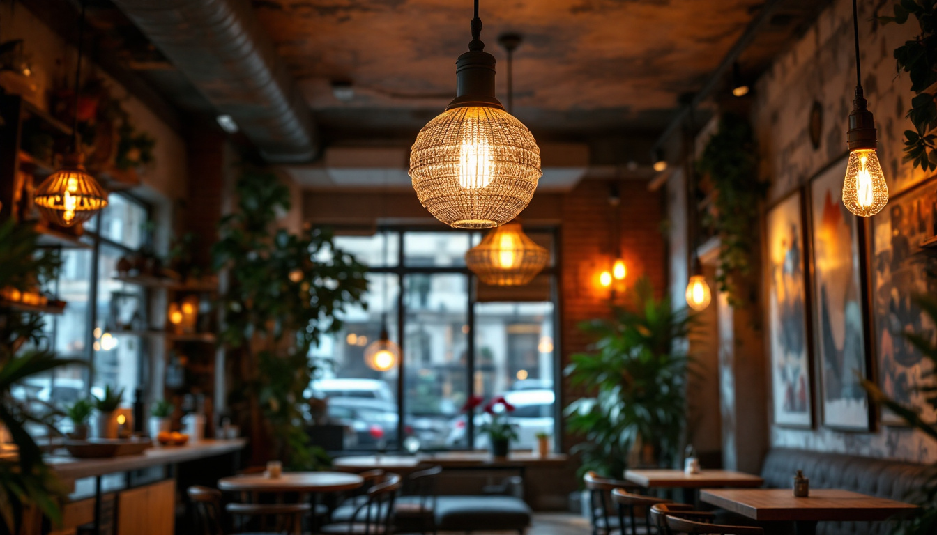 A photograph of a stylishly designed ceiling fixture in an eclectic setting