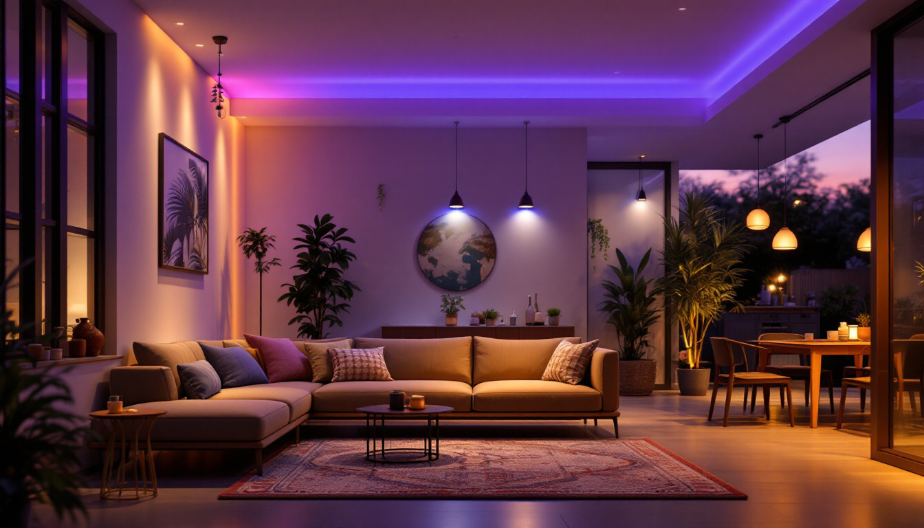 A photograph of a creatively lit space showcasing mr16 led lights in action