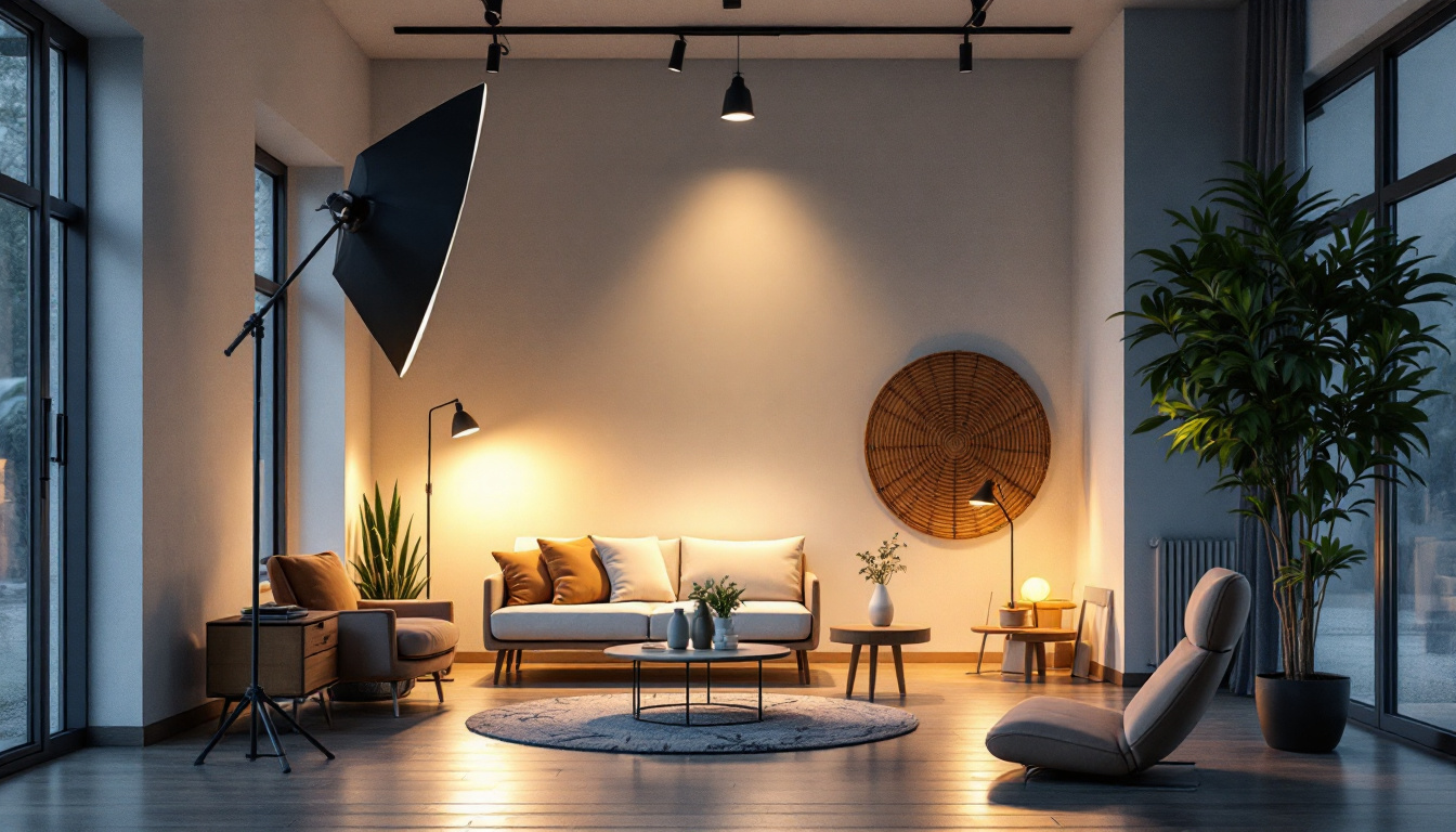 A photograph of a well-lit interior space showcasing various fixture parts lighting solutions in action