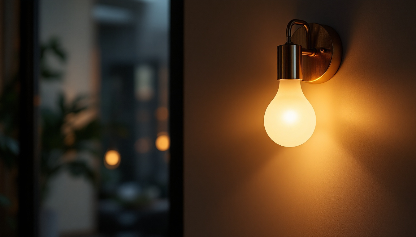 A photograph of a beautifully designed wall sconce illuminating a cozy