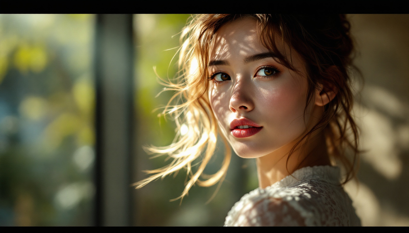 A photograph of a dynamic outdoor scene where natural light enhances the subject's features