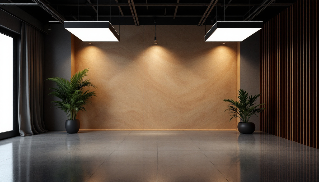 A photograph of a beautifully designed room featuring boxed lighting fixtures that illuminate the space