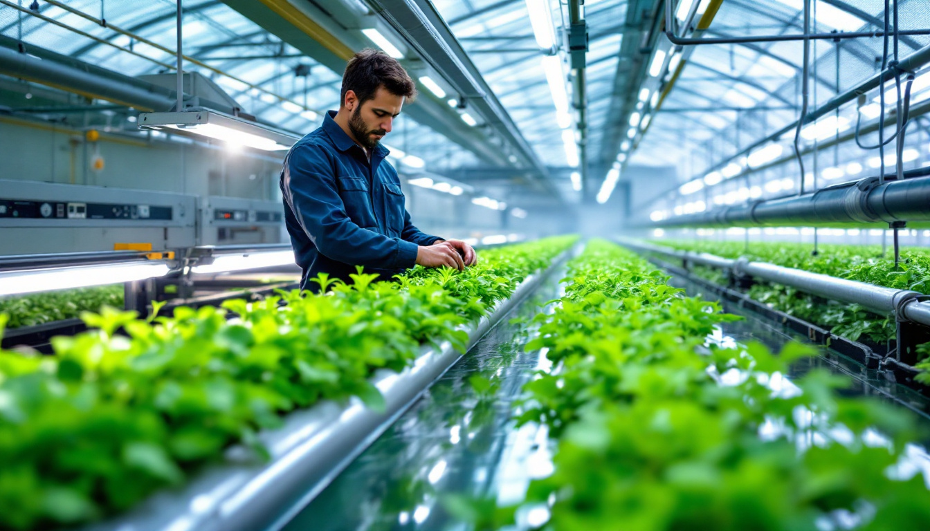 A photograph of a vibrant hydro farm