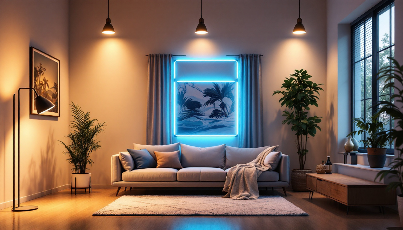 A photograph of a well-lit indoor space showcasing the six led can lights in action