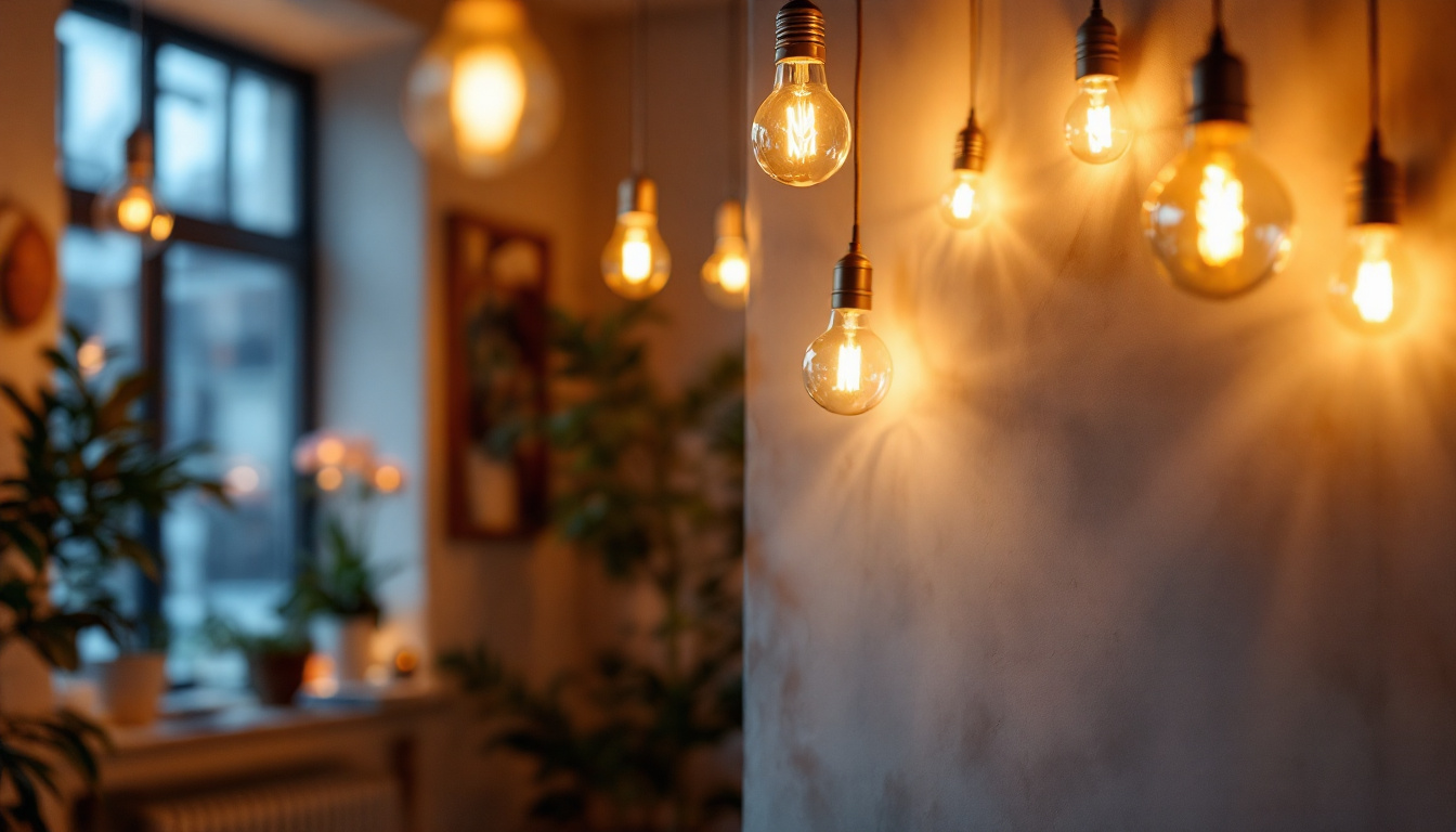 A photograph of a beautifully lit interior space showcasing various sylvania light bulbs in use