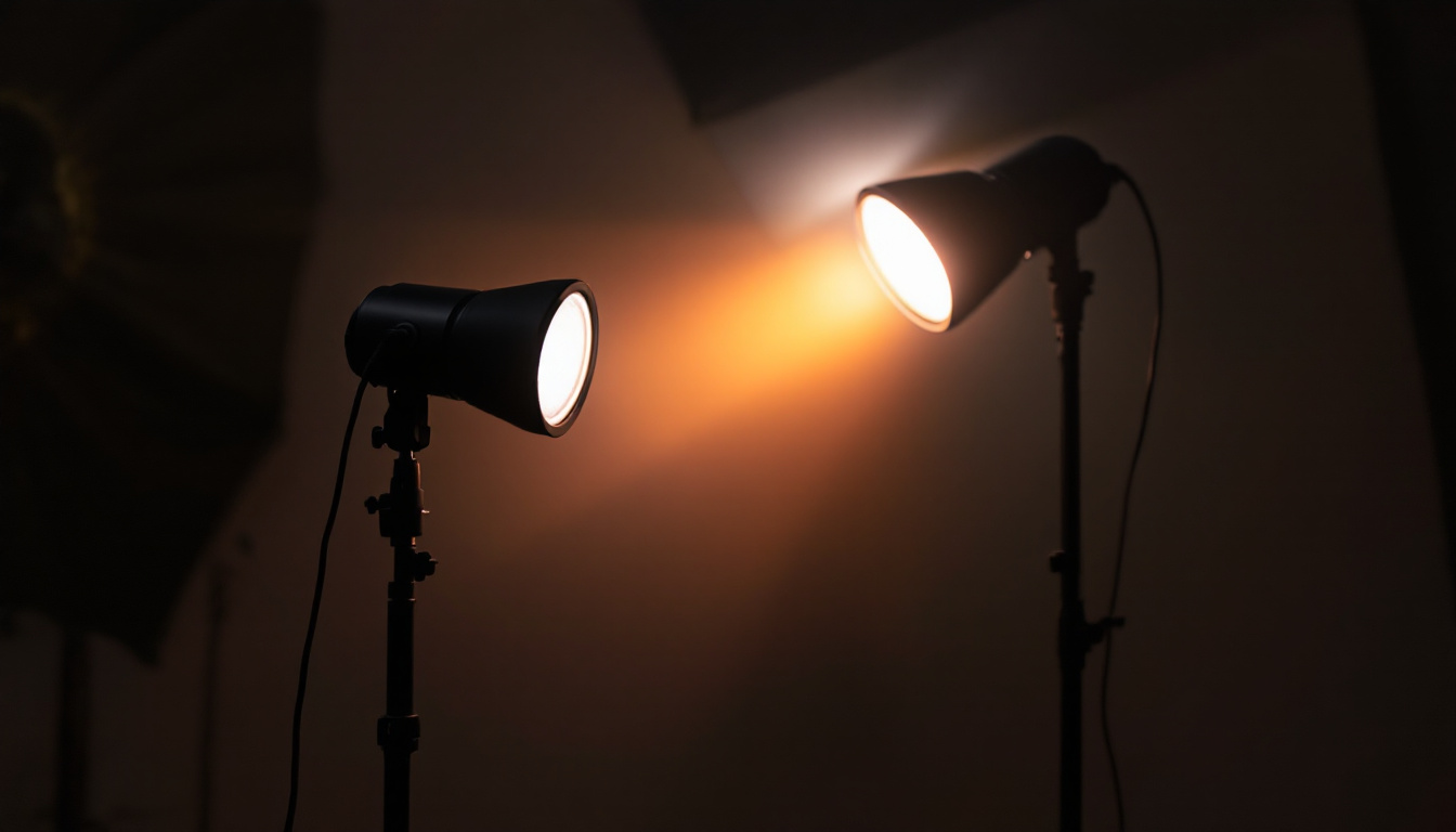 A photograph of a bi-directional cylinder light in action