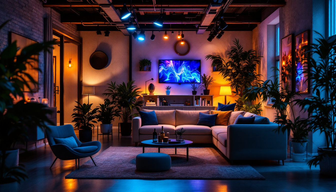 A photograph of a well-lit interior space showcasing the effective use of temporary lighting solutions