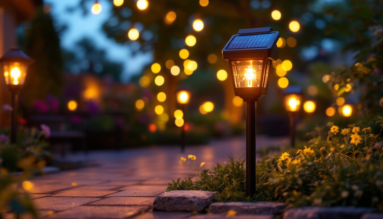 A photograph of a vibrant outdoor scene at dusk