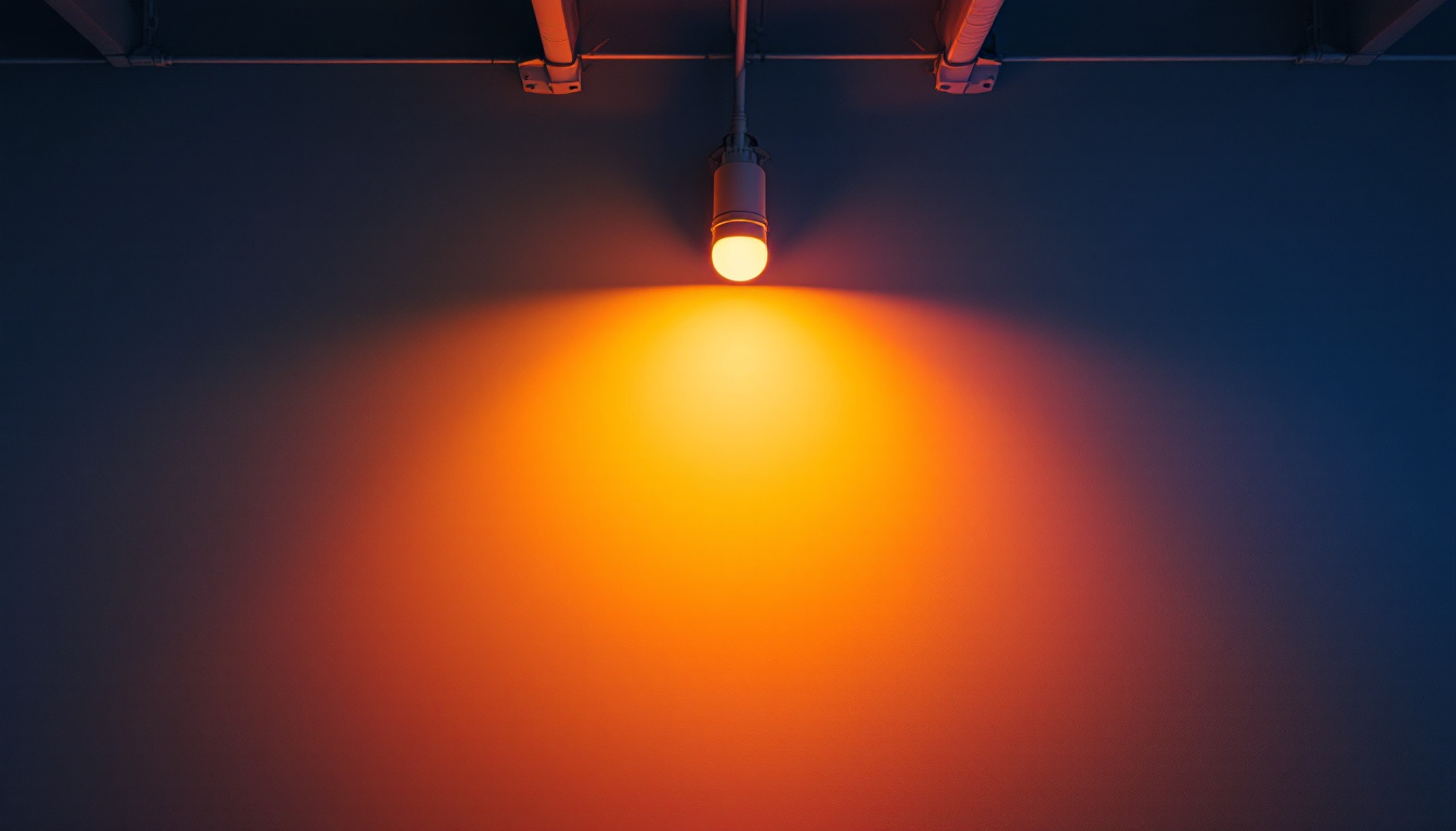A photograph of a side-by-side comparison of led lighting and fluorescent tubes in a well-lit room