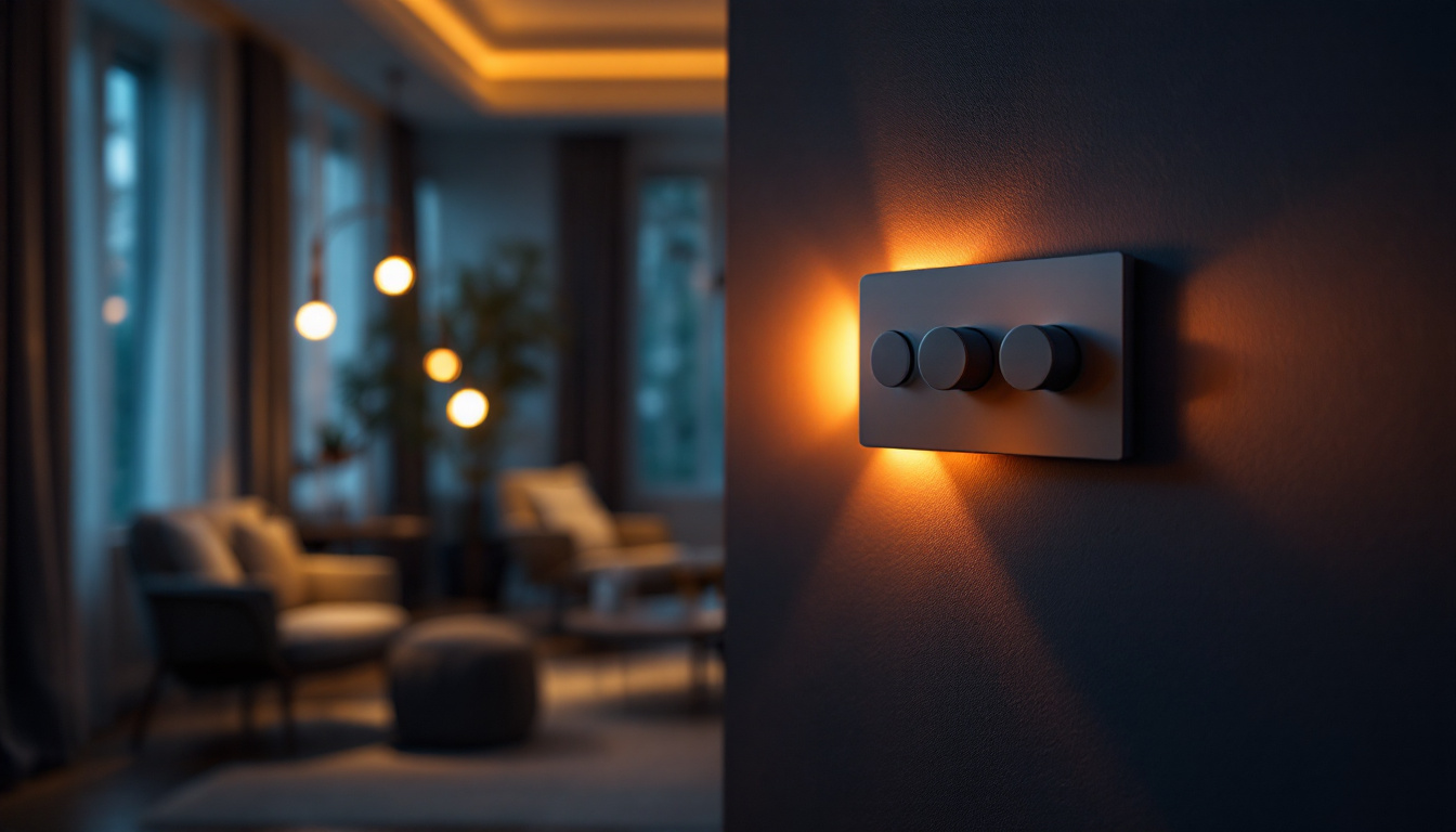 A photograph of a stylishly designed living space featuring various led lights in use