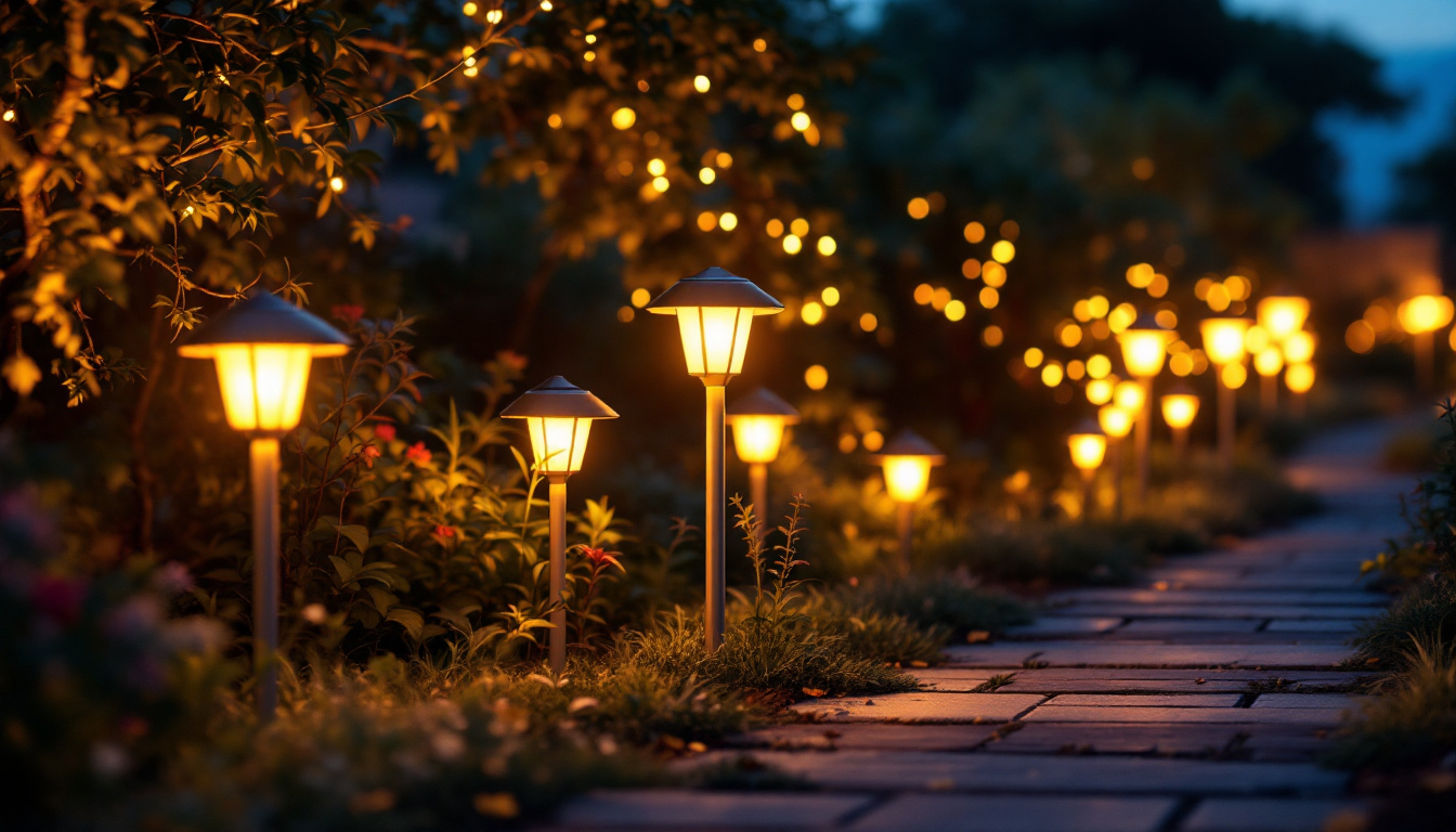 A photograph of a beautifully illuminated outdoor space at dusk