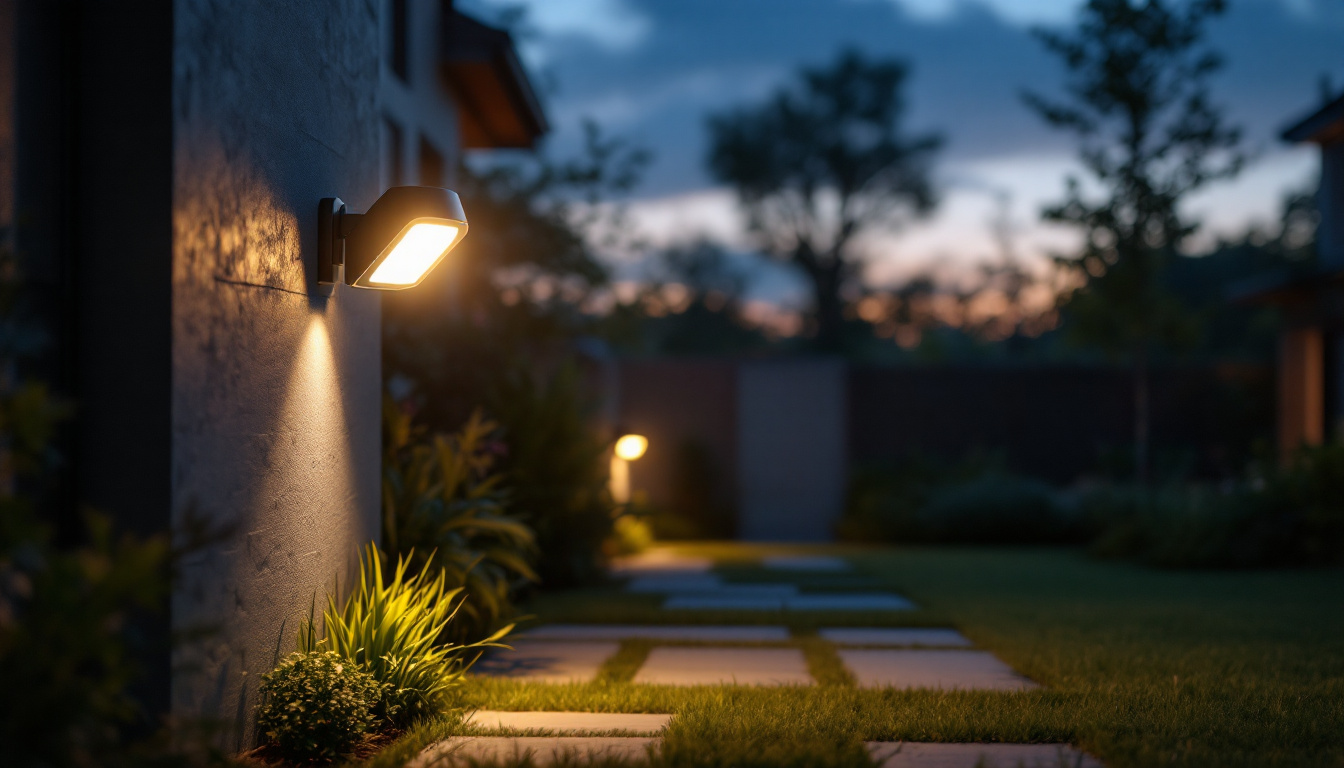 A photograph of capture a photograph of a well-lit outdoor area at dusk