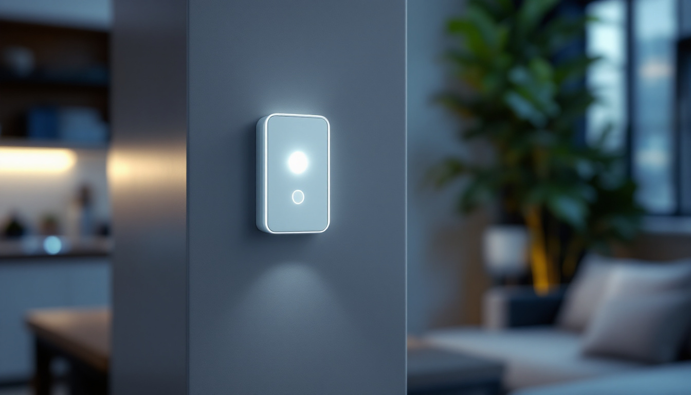 A photograph of capture a photograph of a motion detection sensor switch in action
