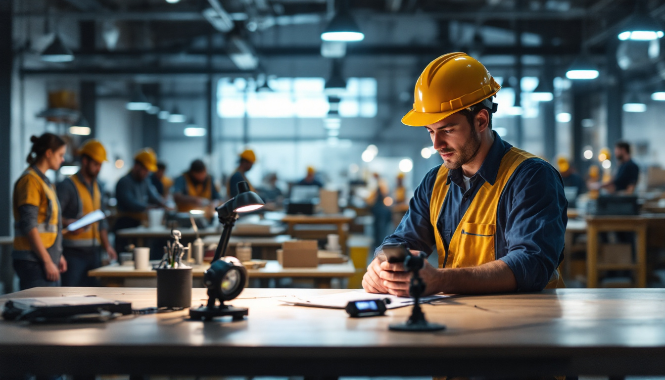 A photograph of a well-lit industrial workspace in sanford