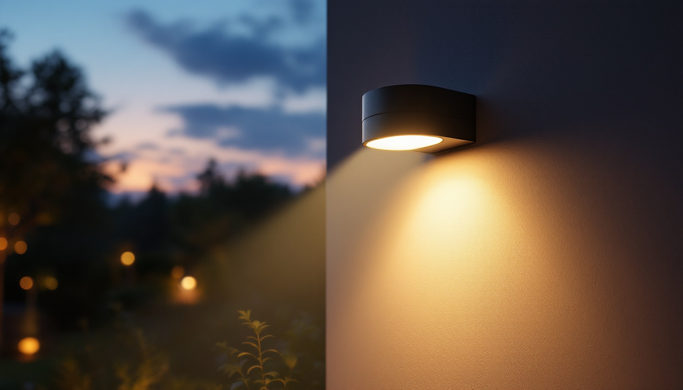 A photograph of a beautifully illuminated outdoor space at dusk