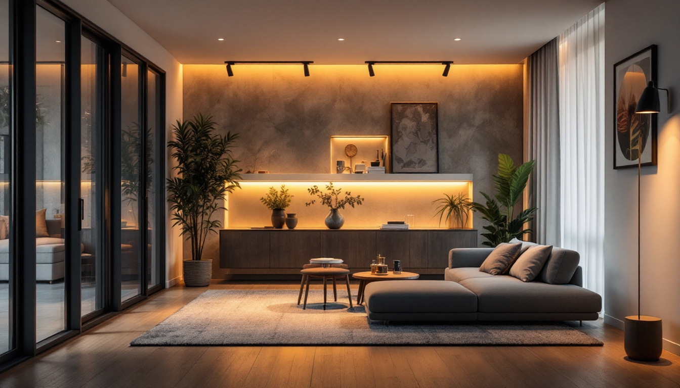 A photograph of a beautifully lit interior space showcasing mini can lights in action