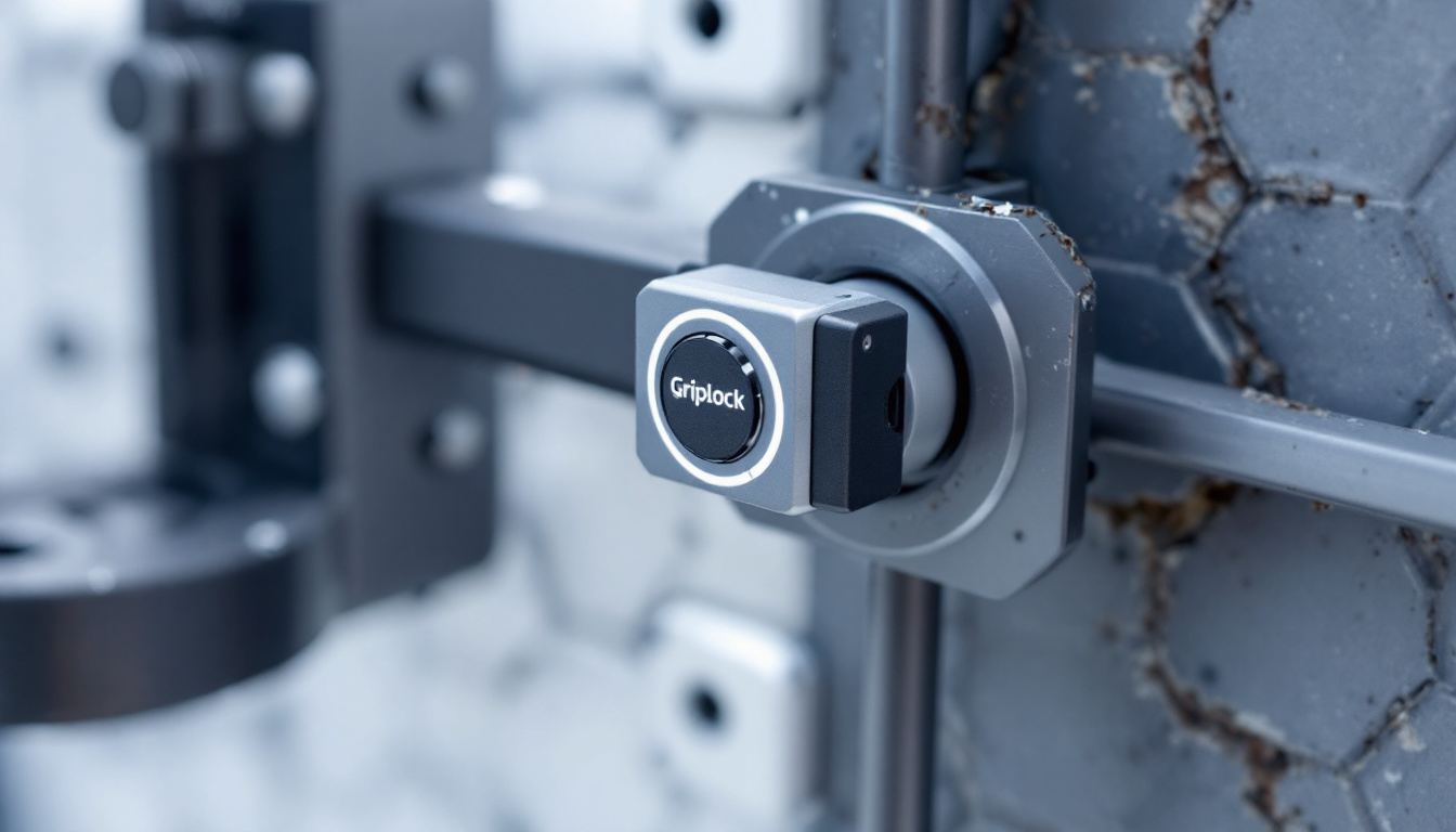 A photograph of a close-up of the griplock system in use