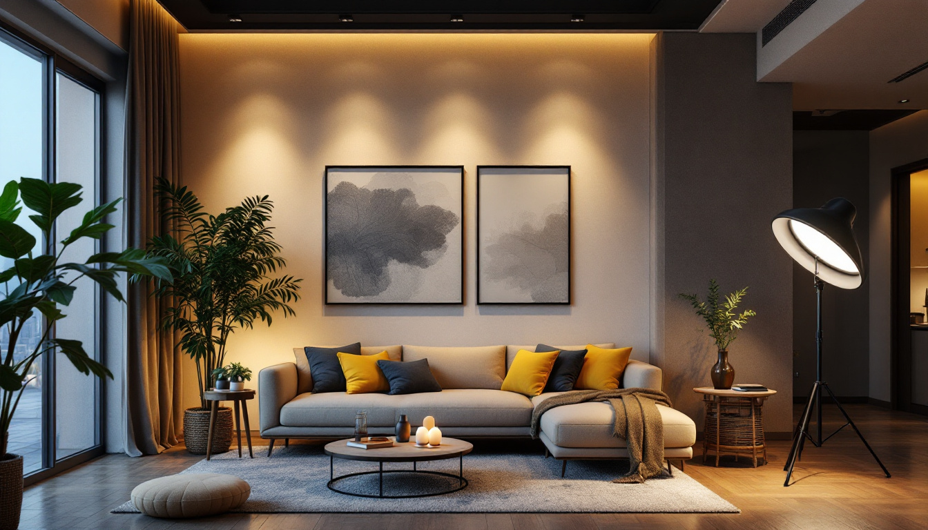 A photograph of a modern lighting setup featuring a bypass ballast in a stylish interior