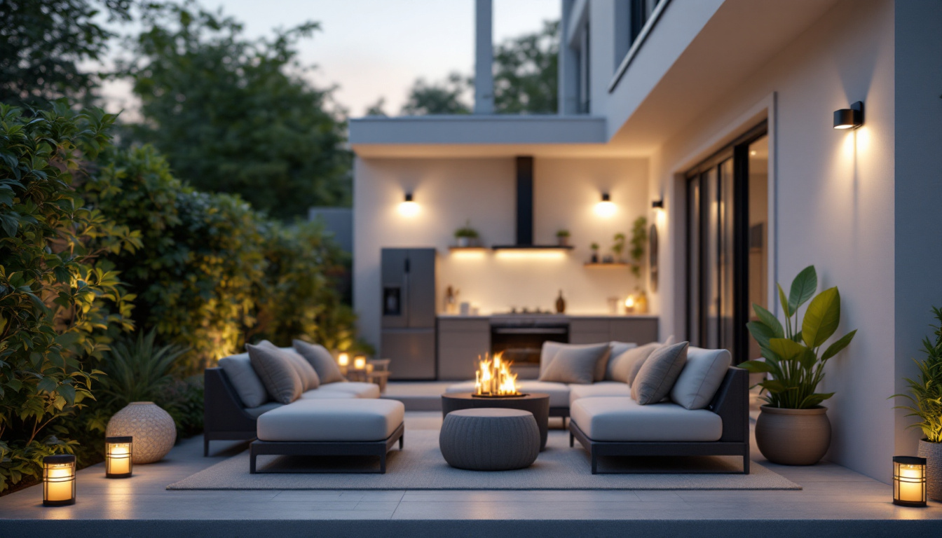 A photograph of a beautifully transformed outdoor space featuring waterproof connectors in use