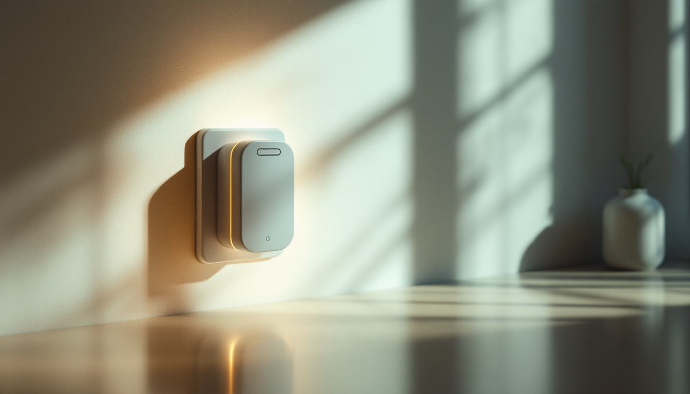 A photograph of a single receptacle illuminated by soft