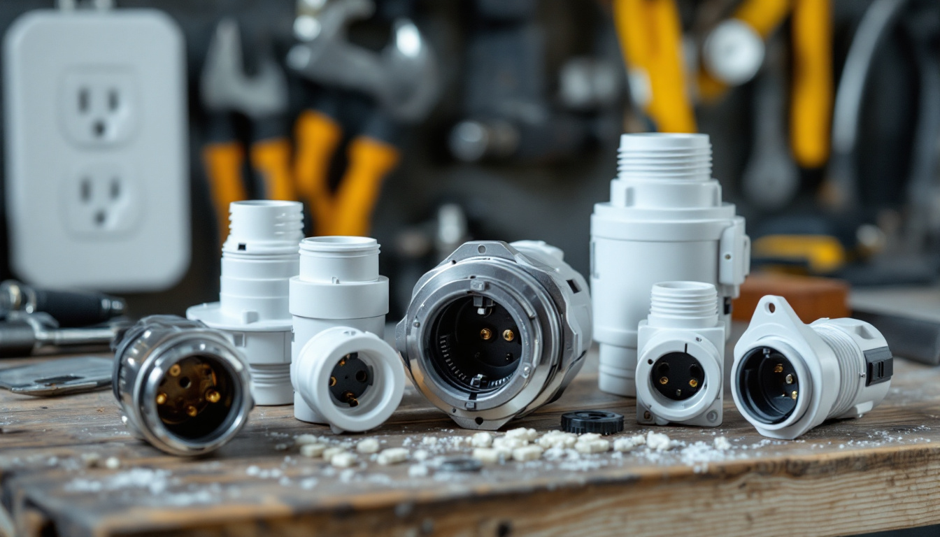 A photograph of a selection of various dryer socket types displayed on a workbench