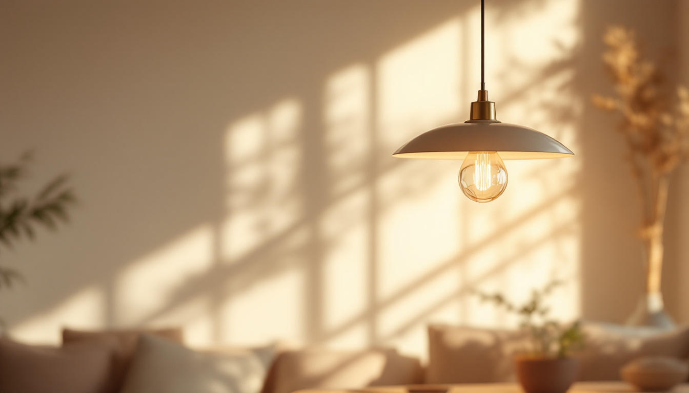 A photograph of a beautifully designed pendant light in a cozy