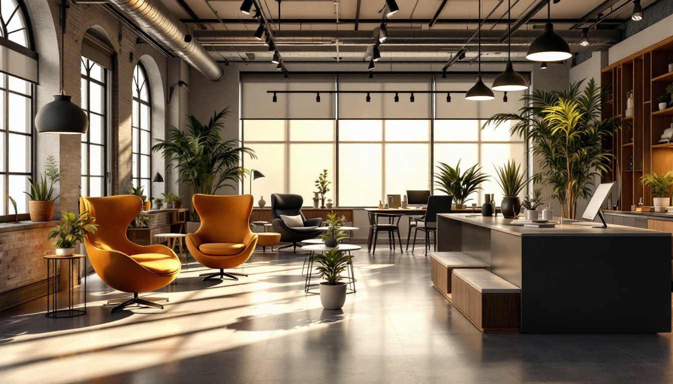A photograph of a well-lit commercial space showcasing various led lighting options