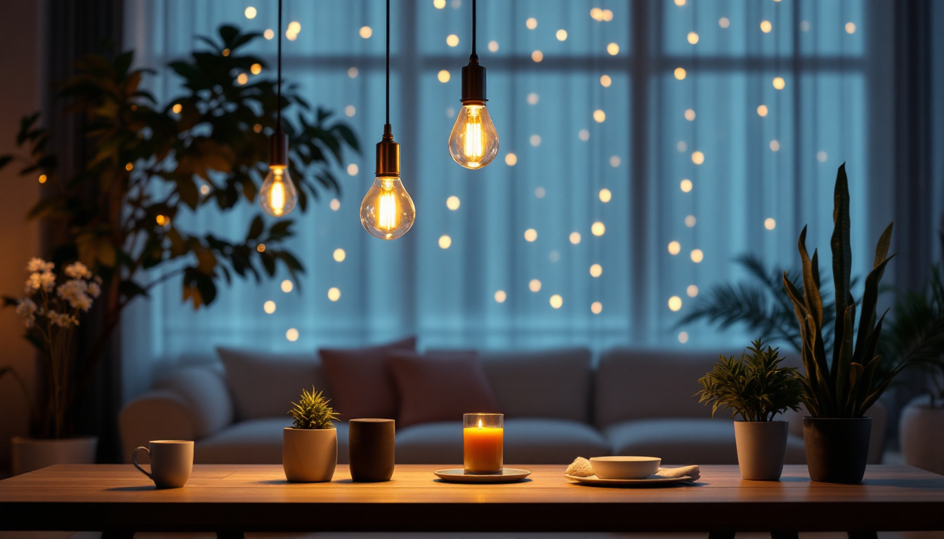 A photograph of a beautifully arranged lighting fixture in a stylish interior setting