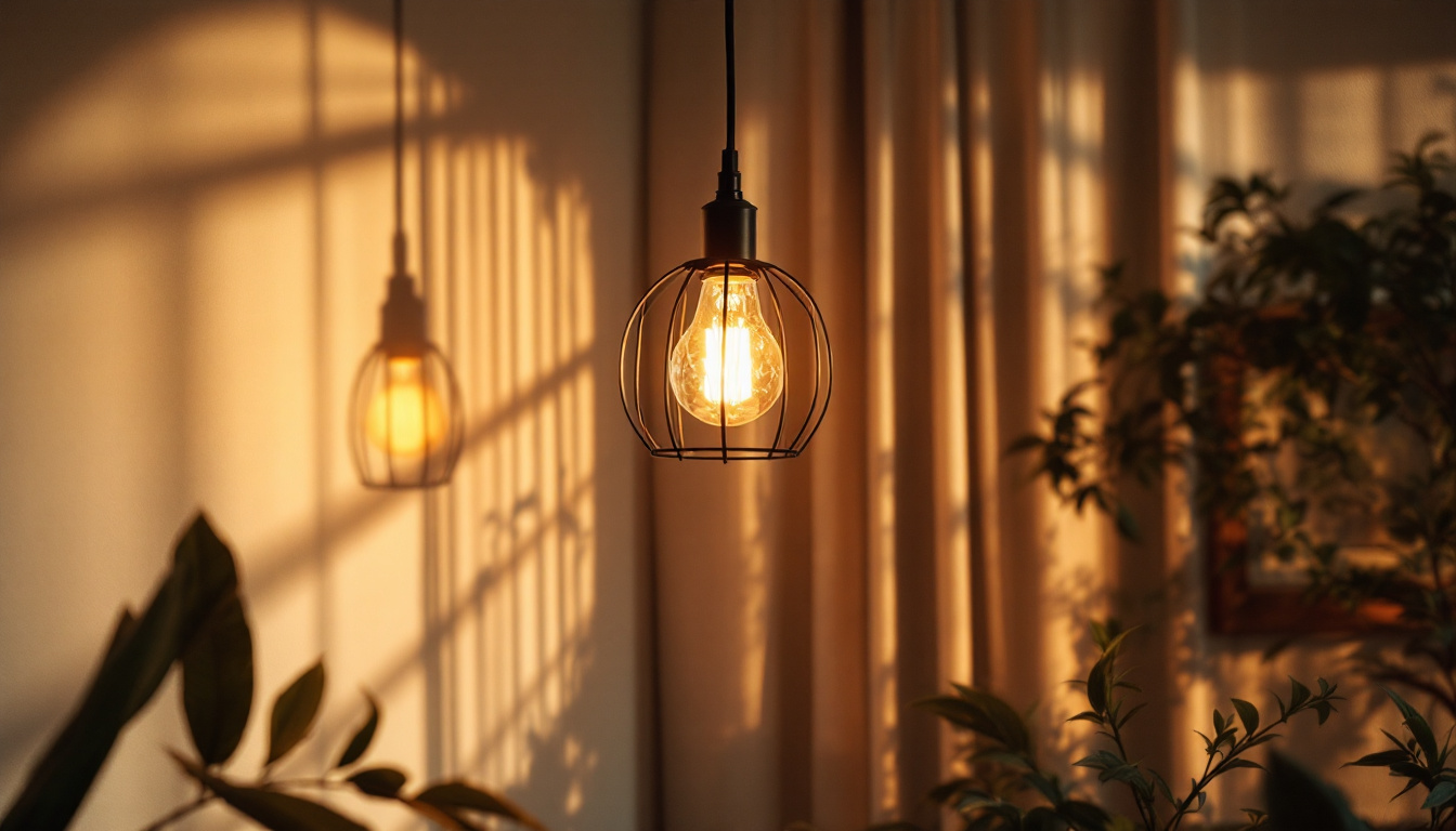 A photograph of a beautifully designed light fixture hanging from the ceiling